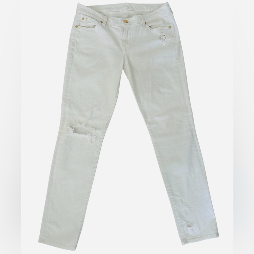 7 For All Mankind Women’s White Leg Jeans Size Medium 28/29